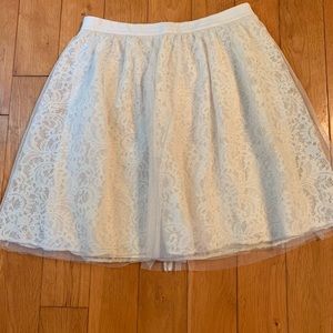White Express skirt